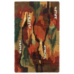 Signed Barbro Nilsson Antique Swedish Textile, Red Scandinavian - Rug & Kilim