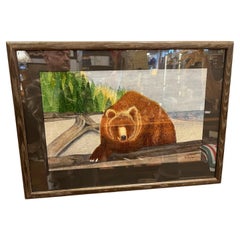 Acquerello con orso firmato / Artista californiano