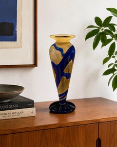 Vaso in vetro artistico firmato Ben Smith, 1999