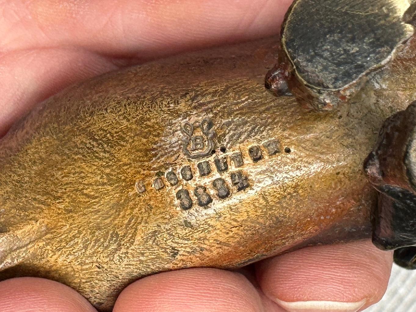 Signiert Bergmann Dackel Hund Rare Austrian Vienna Bronze 6 Zoll CIRCA 1900 für Damen oder Herren im Angebot