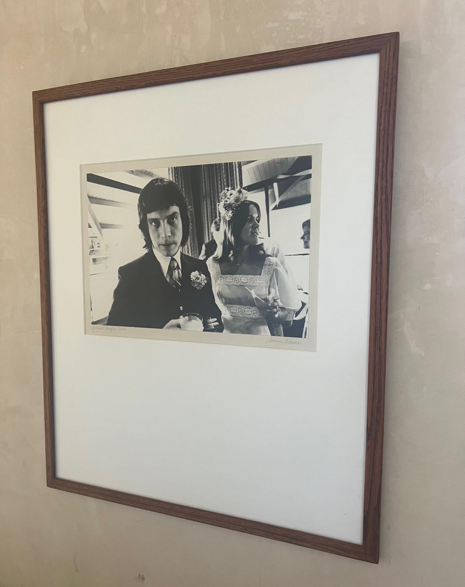 Signed Black & White Photo of 1960's Wedding Couple For Sale 3