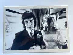 Signed Black & White Photo of 1960's Wedding Couple