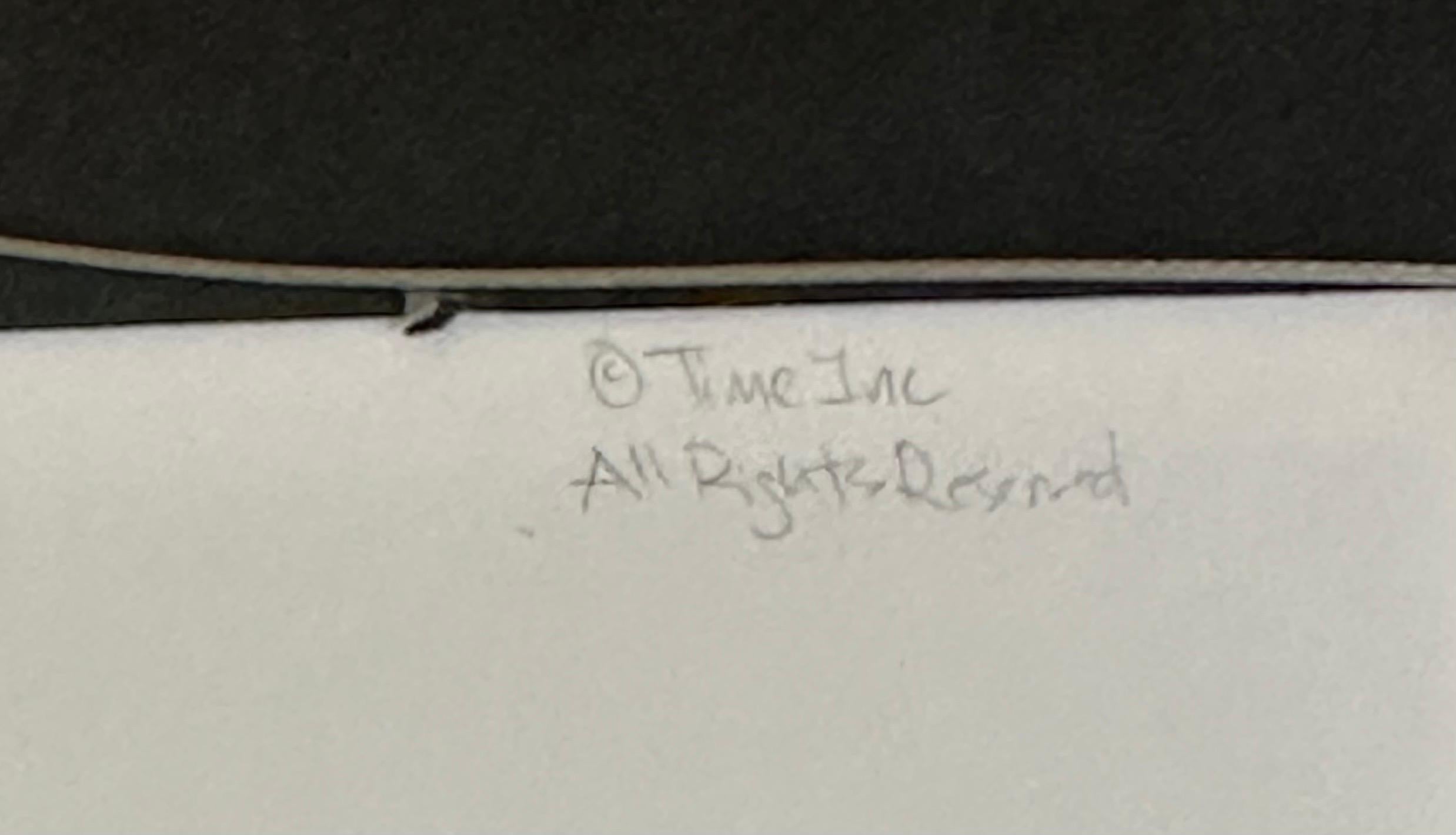 Signierte Schwarz-Weiß-Fotografie 