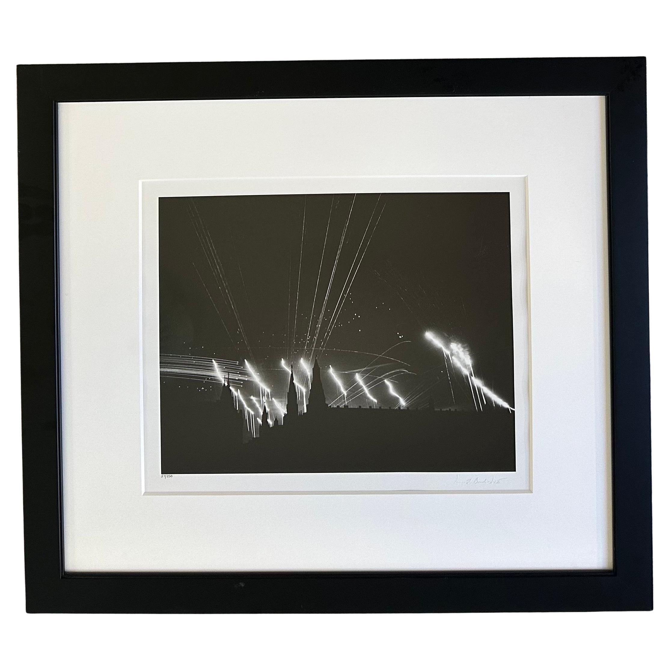 Signierte Schwarz-Weiß-Fotografie 