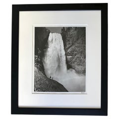 Signed Black & White Photograph "Lower Falls Yellowstone" by Alfred Eisenstaedt