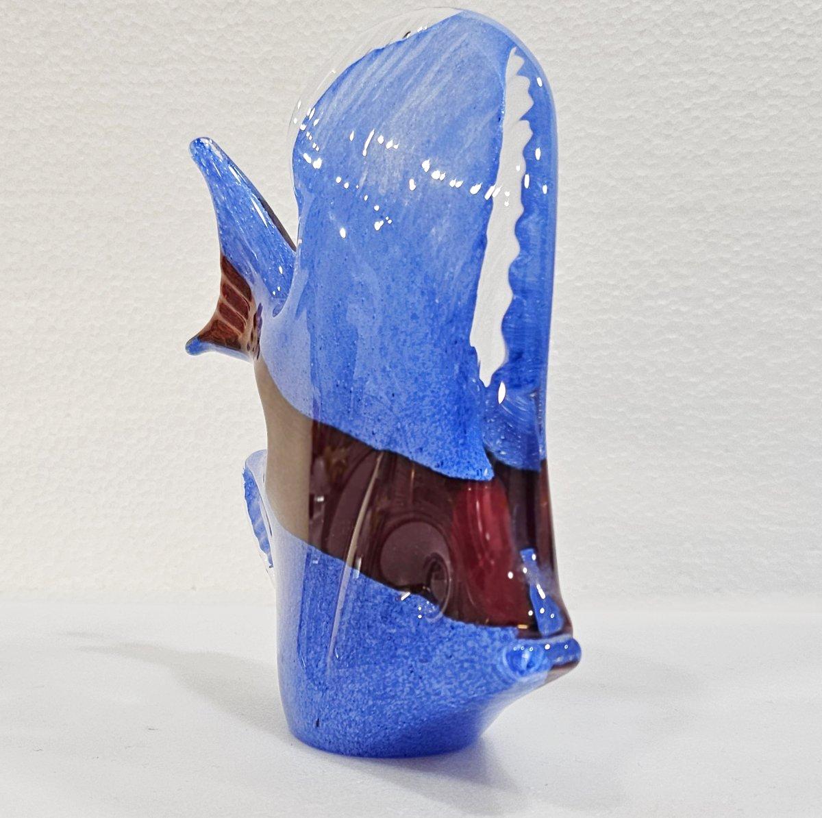 OFERTA DE CIERRE Escultura de pez de vidrio soplado firmada por Josef Marcolin en venta 3