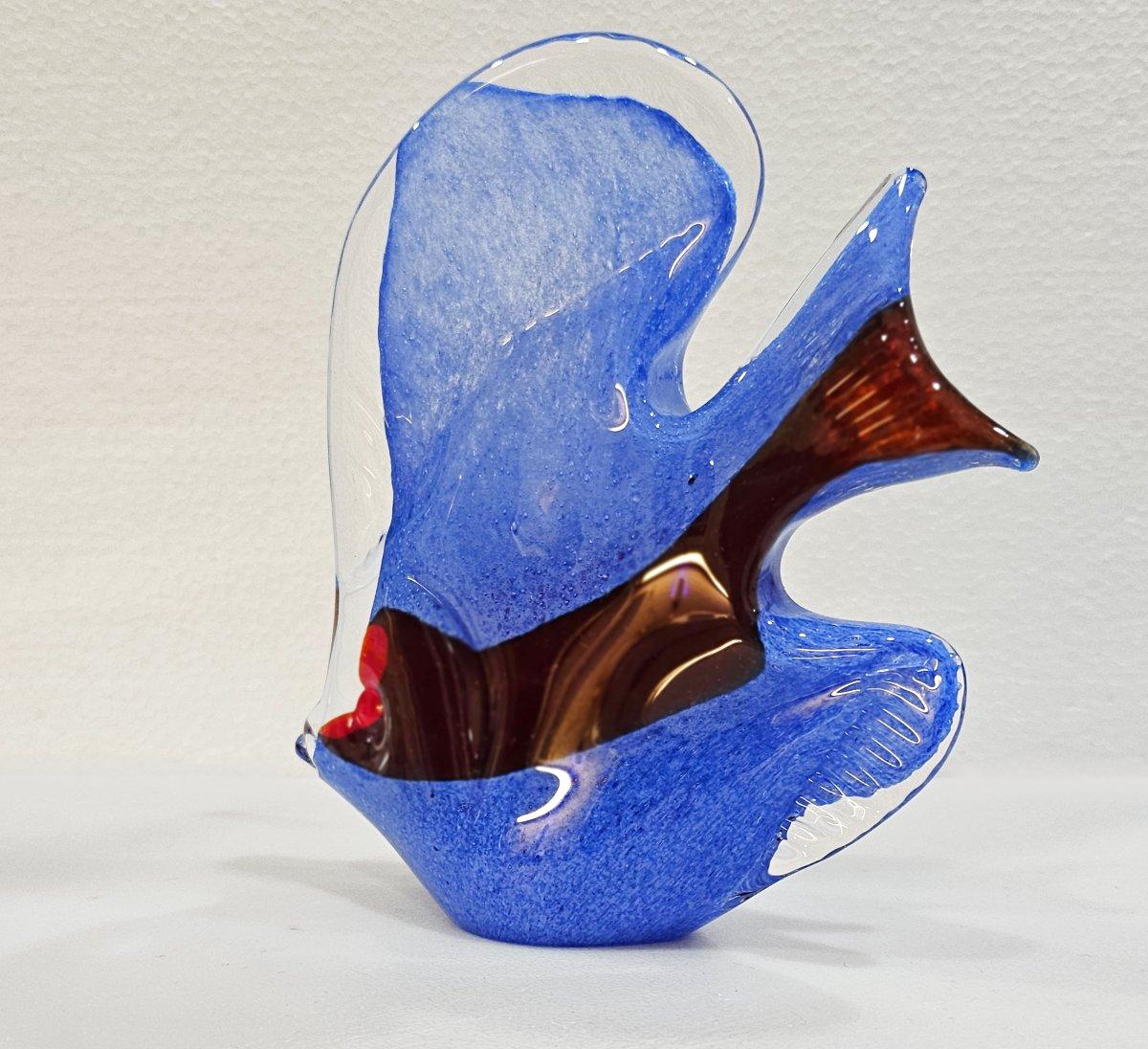 OFERTA DE CIERRE Escultura de pez de vidrio soplado firmada por Josef Marcolin Sueco en venta