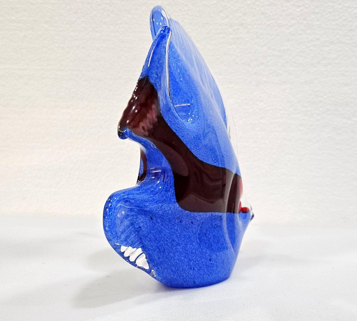 OFERTA DE CIERRE Escultura de pez de vidrio soplado firmada por Josef Marcolin siglo XX en venta