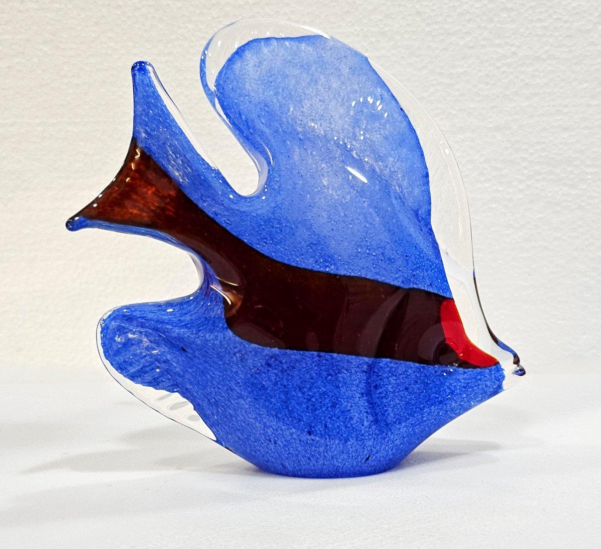 OFERTA DE CIERRE Escultura de pez de vidrio soplado firmada por Josef Marcolin Vidrio en venta