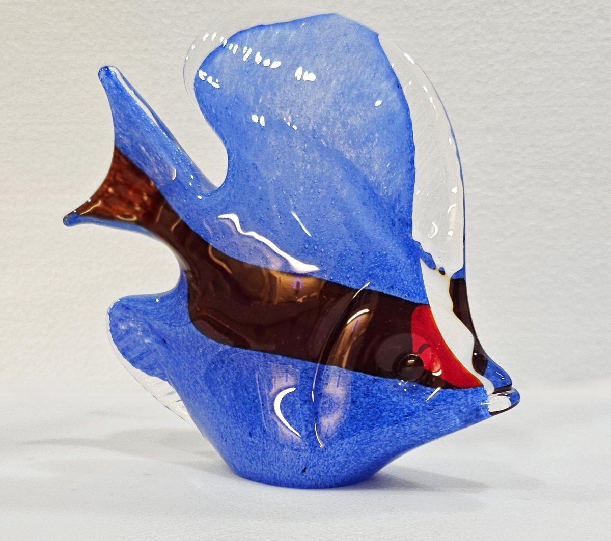 OFERTA DE CIERRE Escultura de pez de vidrio soplado firmada por Josef Marcolin en venta 1