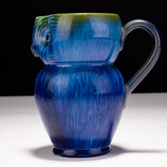 Signed Bourne Denby Danesby Ware Glazed Owl Jug ca. 1925
