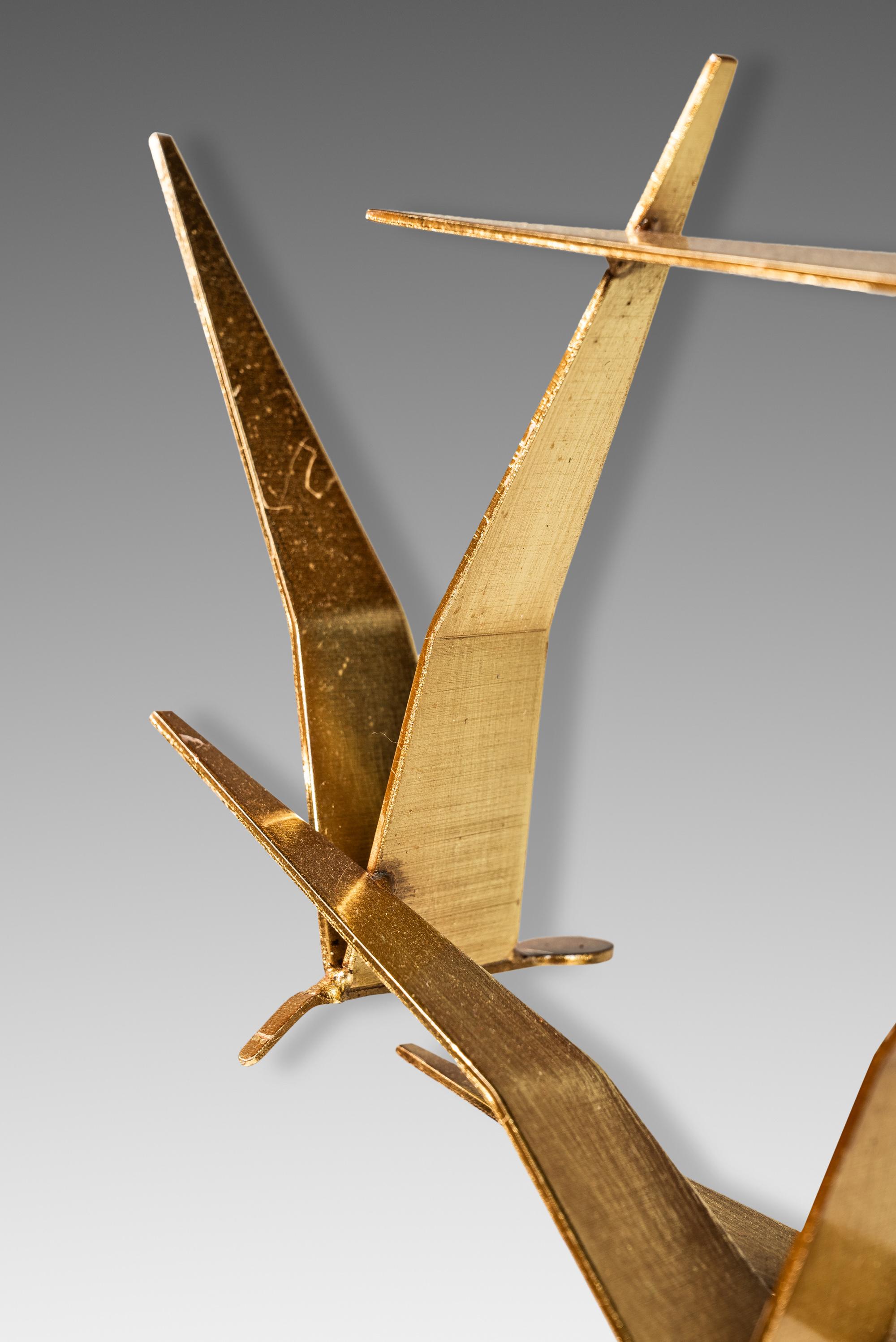 C. Jere Brass Sculpture Birds in Flight by Curtis Freiler & Jerry Fels, c. 1994 For Sale 8