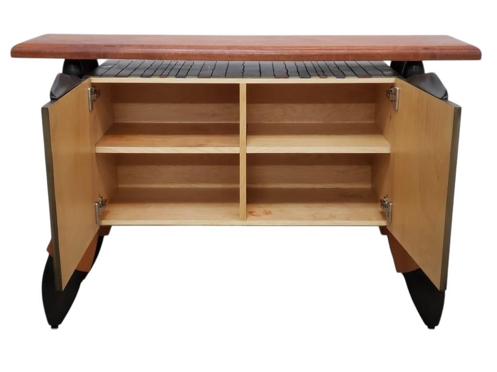 American Signed Brent Skidmore Console Cabinet For Sale