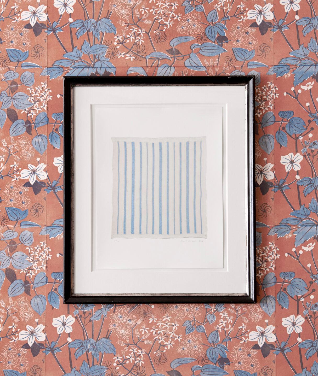 Beautiful Brent Wadden 'Unititled' (Baby Blanket) artwork, Canada 2018. Archival pigment print in colors on cotton rag paper. The piece is signed, dated and numbered from an edition of 10., No. 5. Paired with simple vintage frame in silver and