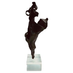 Signed Bronze Abstract Sculpture, Italy