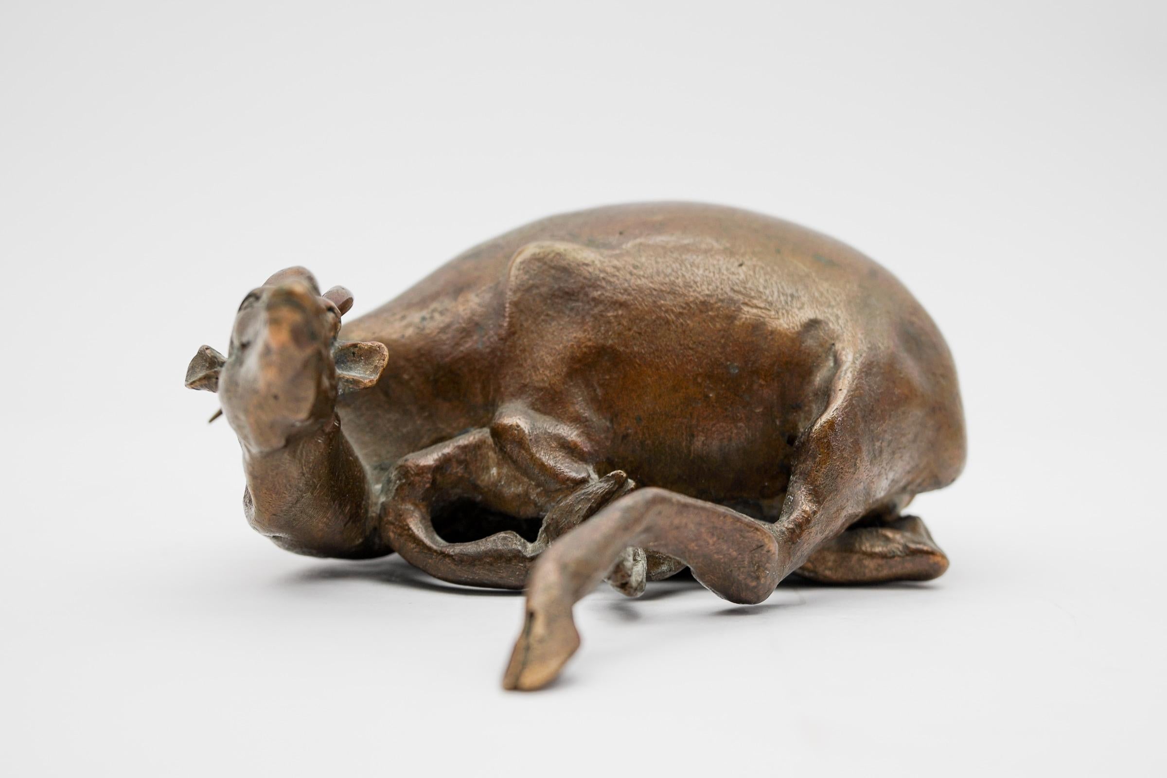 Signierte Antelope aus Bronze des deutschen Künstlers Harro Frey (Deutsch) im Angebot