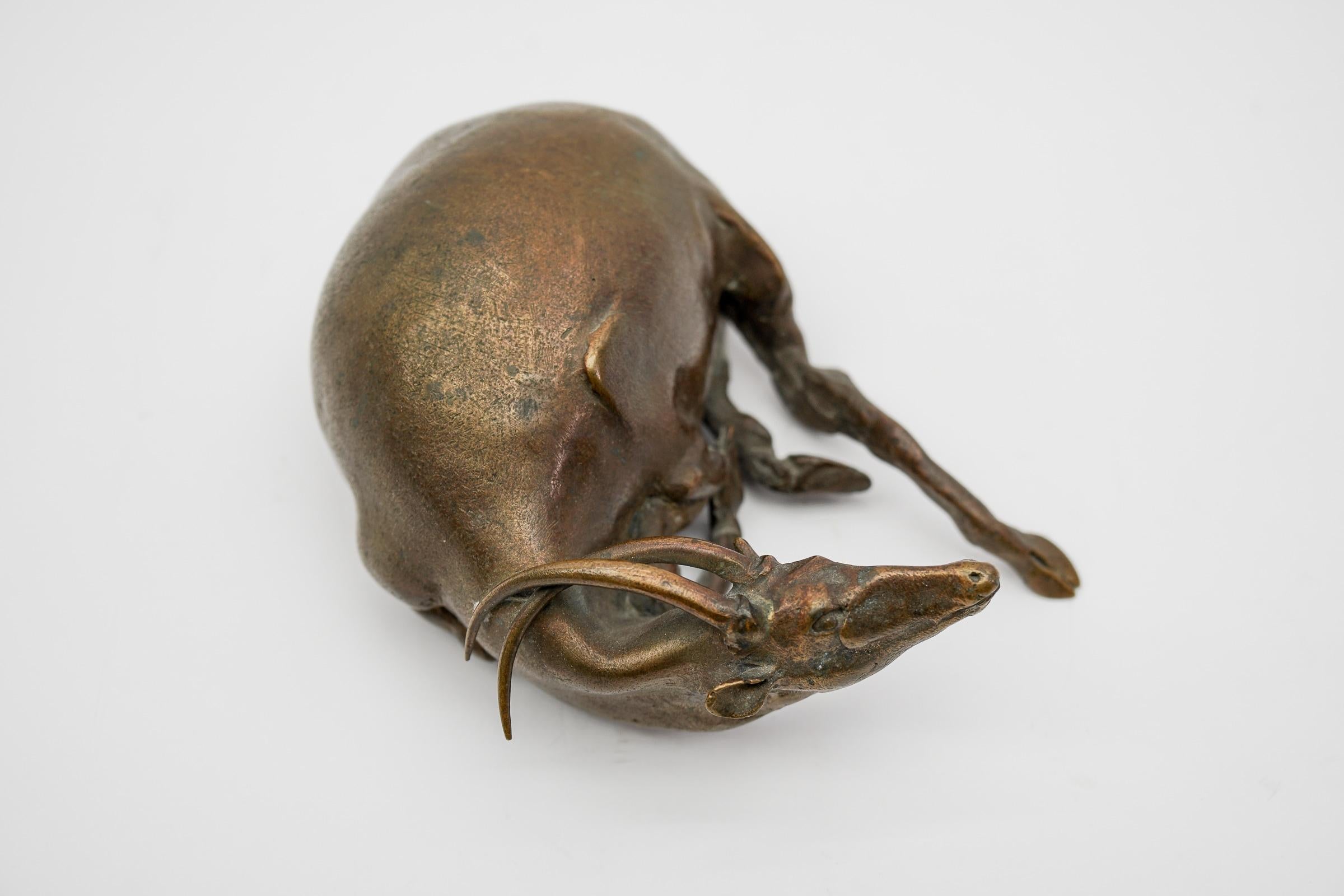 Signierte Antelope aus Bronze des deutschen Künstlers Harro Frey im Angebot 1