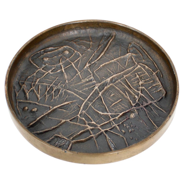 Gio Pomodoro for Il Sestante Galleria dish, ca. 1958, offered by Pavilion Antiques