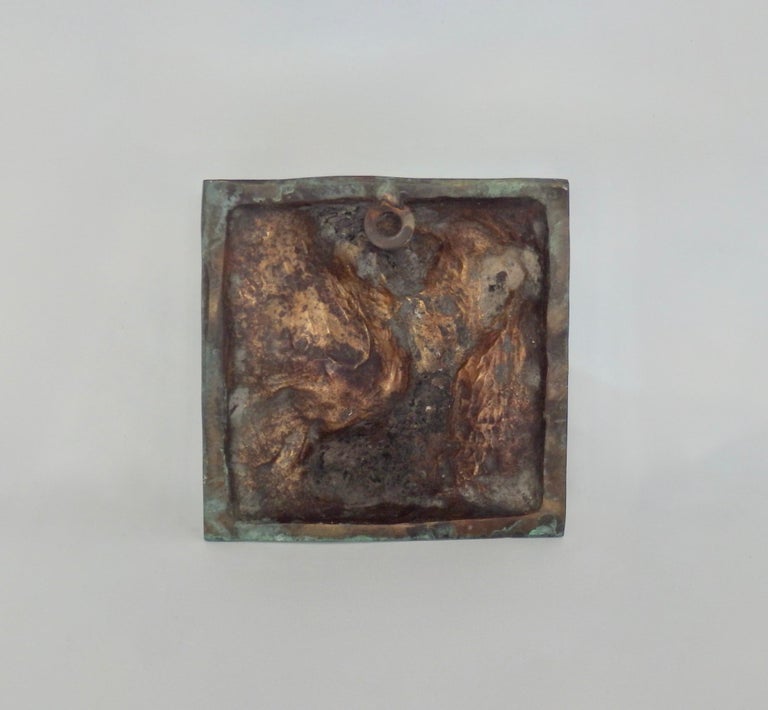Signed Bronze Female Bust Sculpture in Green Patina In Good Condition For Sale In Ferndale, MI
