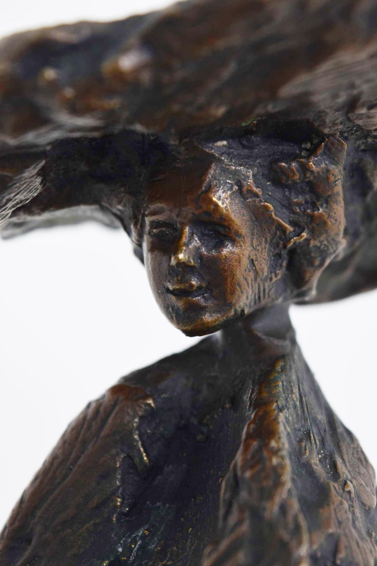 Signed Bronze Figure Sculpture For Sale at 1stDibs