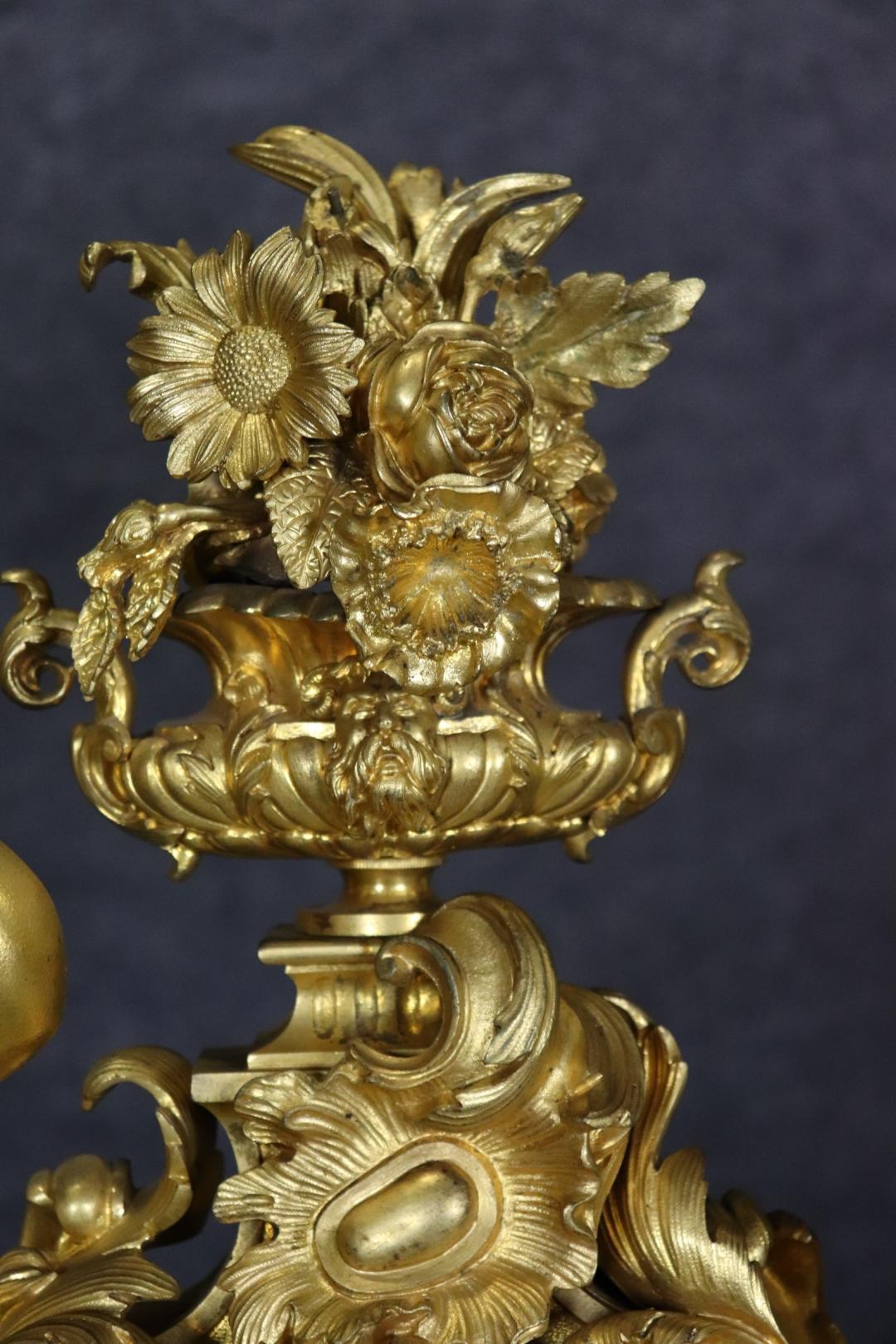 Signed Bronze Pierre-Philippe Thomire of Paris Clock Putti Cherub Clock Set In Good Condition For Sale In Swedesboro, NJ