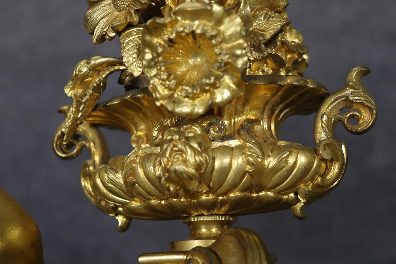 Signed Bronze Pierre-Philippe Thomire of Paris Clock Putti Cherub Clock Set For Sale 3