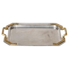 Signed Brutalist Cast Steel & Bronze Tray by David Marshall - Spain 1970's