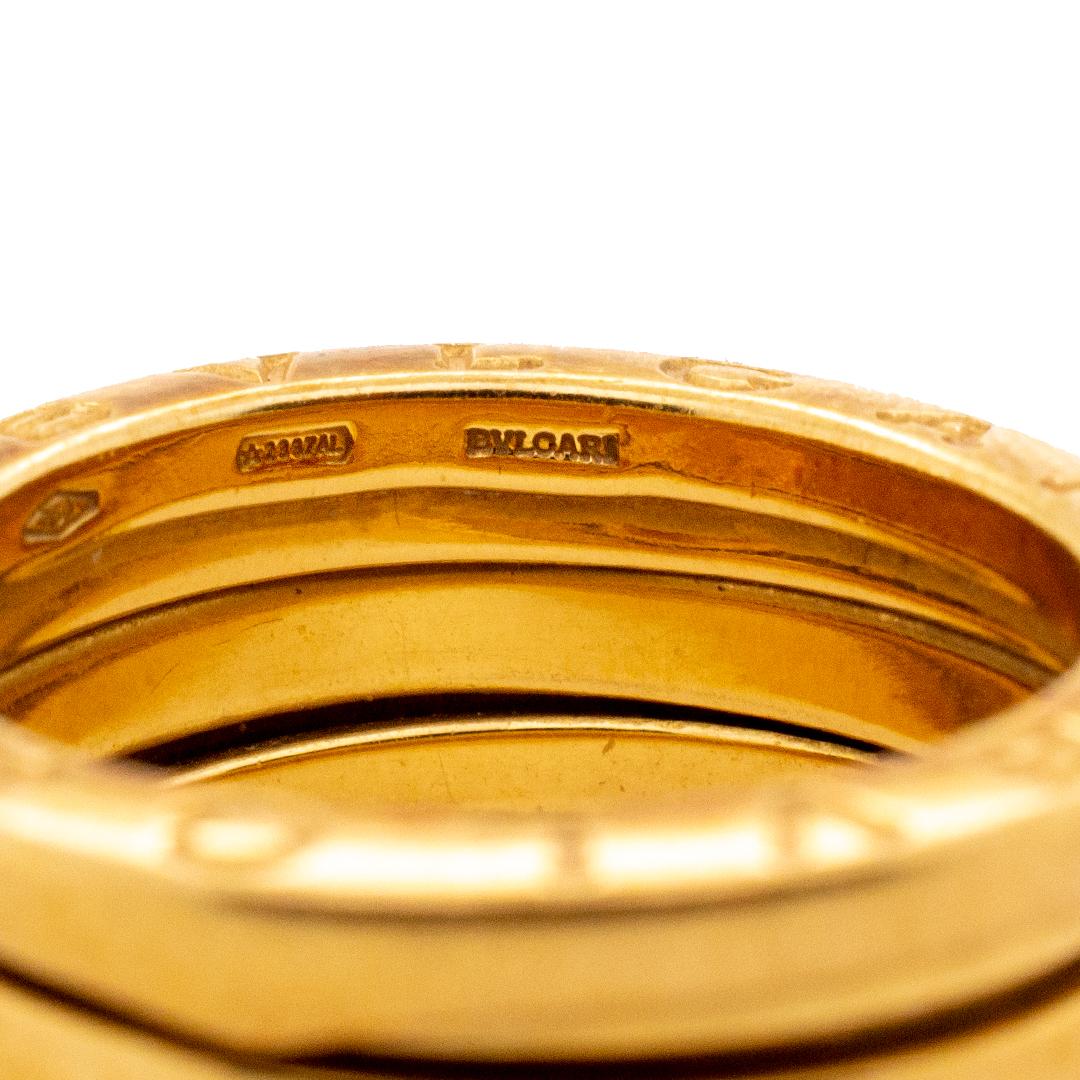 Signed Bvlgari B Zero-1 18k Yellow Gold Band In Excellent Condition In Houston, TX