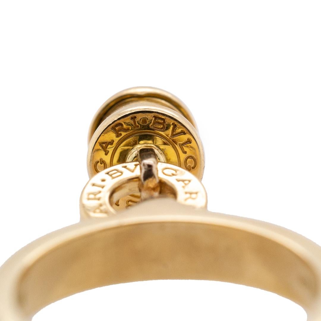 Signed Bvlgari B Zero 18k Yellow Gold Diamond Ring 2