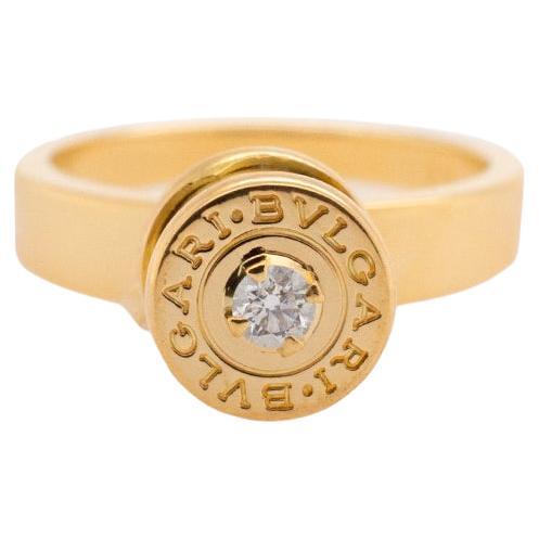 Signed Bvlgari B Zero 18k Yellow Gold Diamond Ring