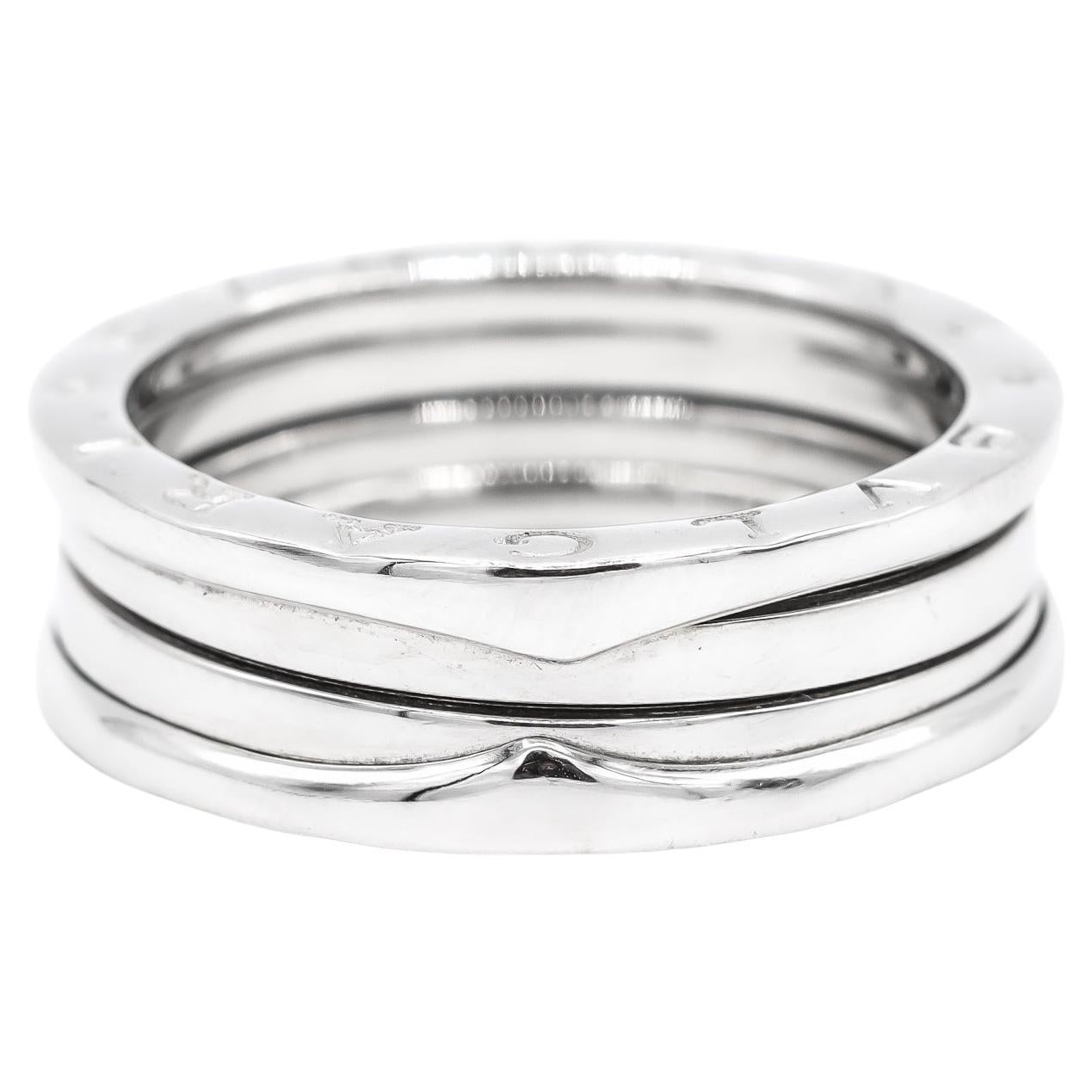 BVLGARI 18K White Gold B.Zero Wedding Band Ring