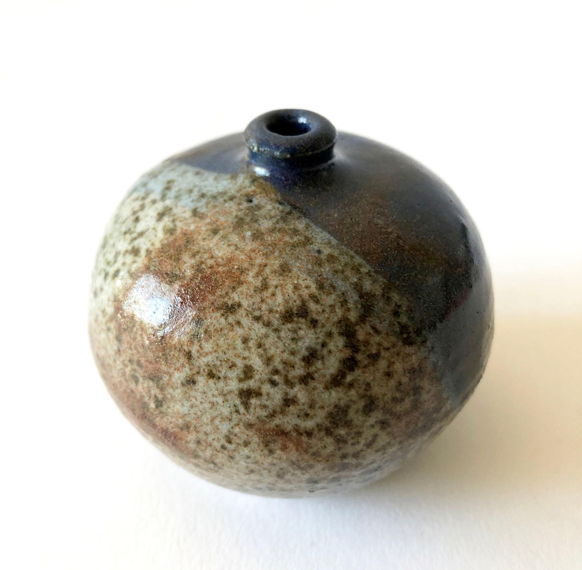Mid-Century Modern Signed California Studio Stoneware Weed Pot Vase