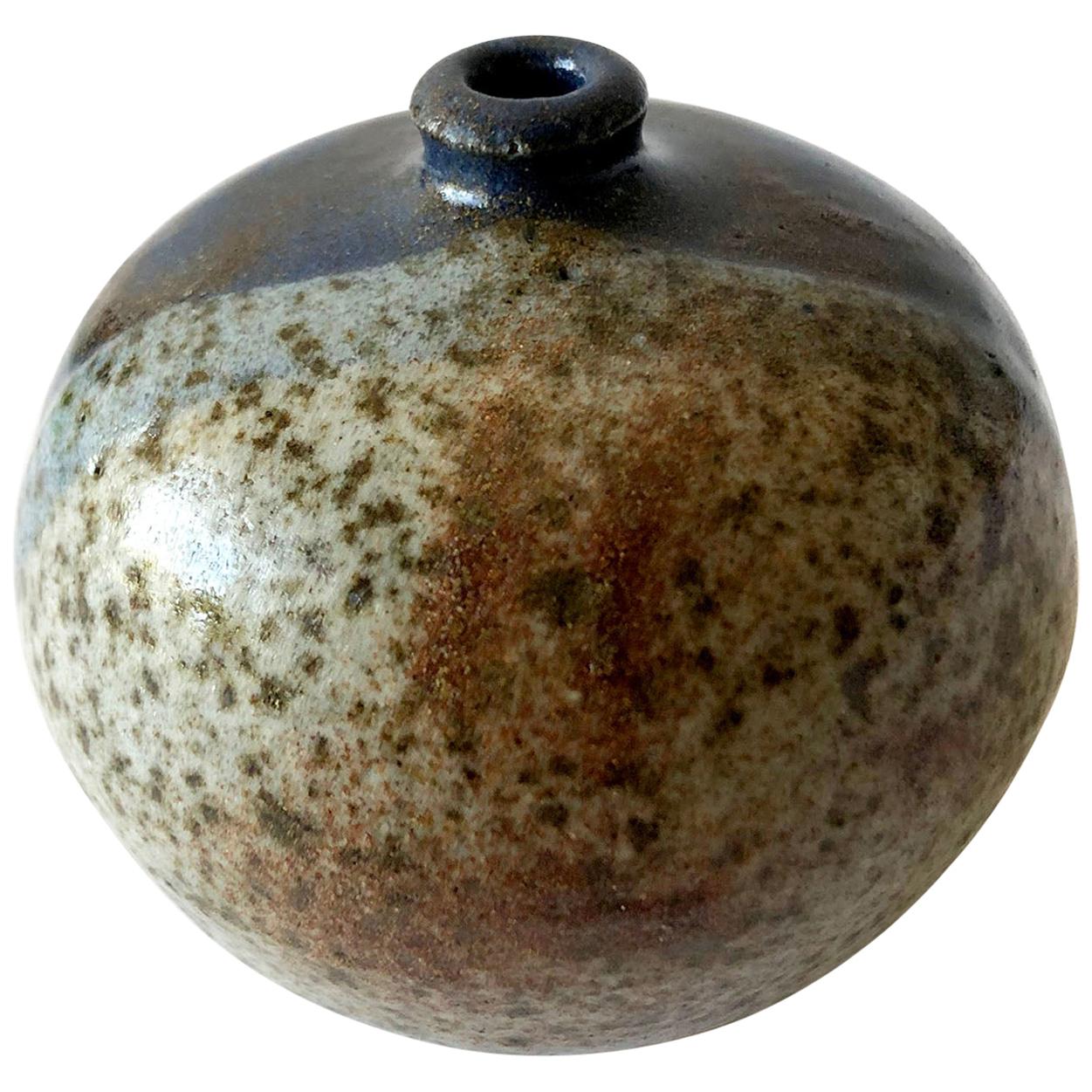 Signed California Studio Stoneware Weed Pot Vase
