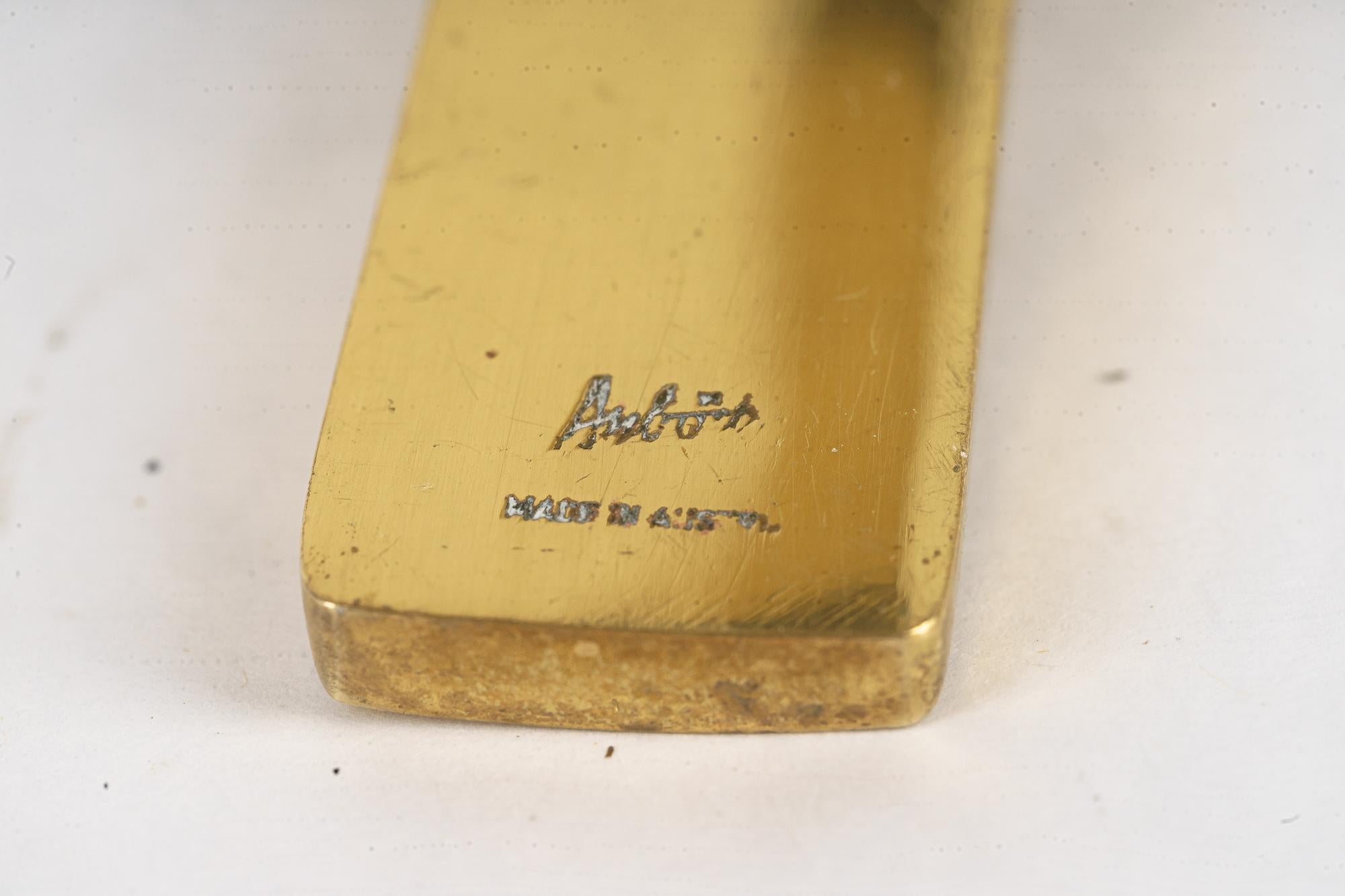Signed Carl Auböck Nutcracker in Brass, Austria 1950s In Good Condition For Sale In Wien, AT