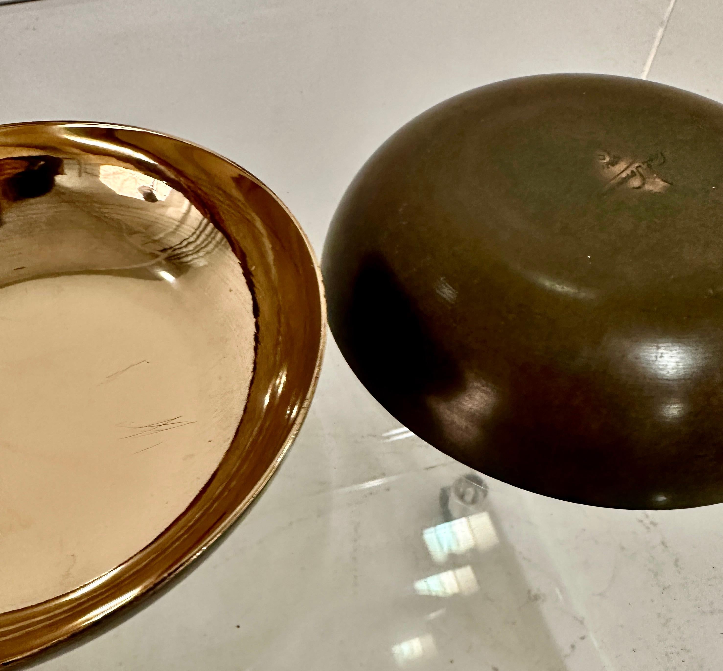 Mid-20th Century Signed Carl Sorensen Pair of Bronze Bowls, Circa 1930s For Sale