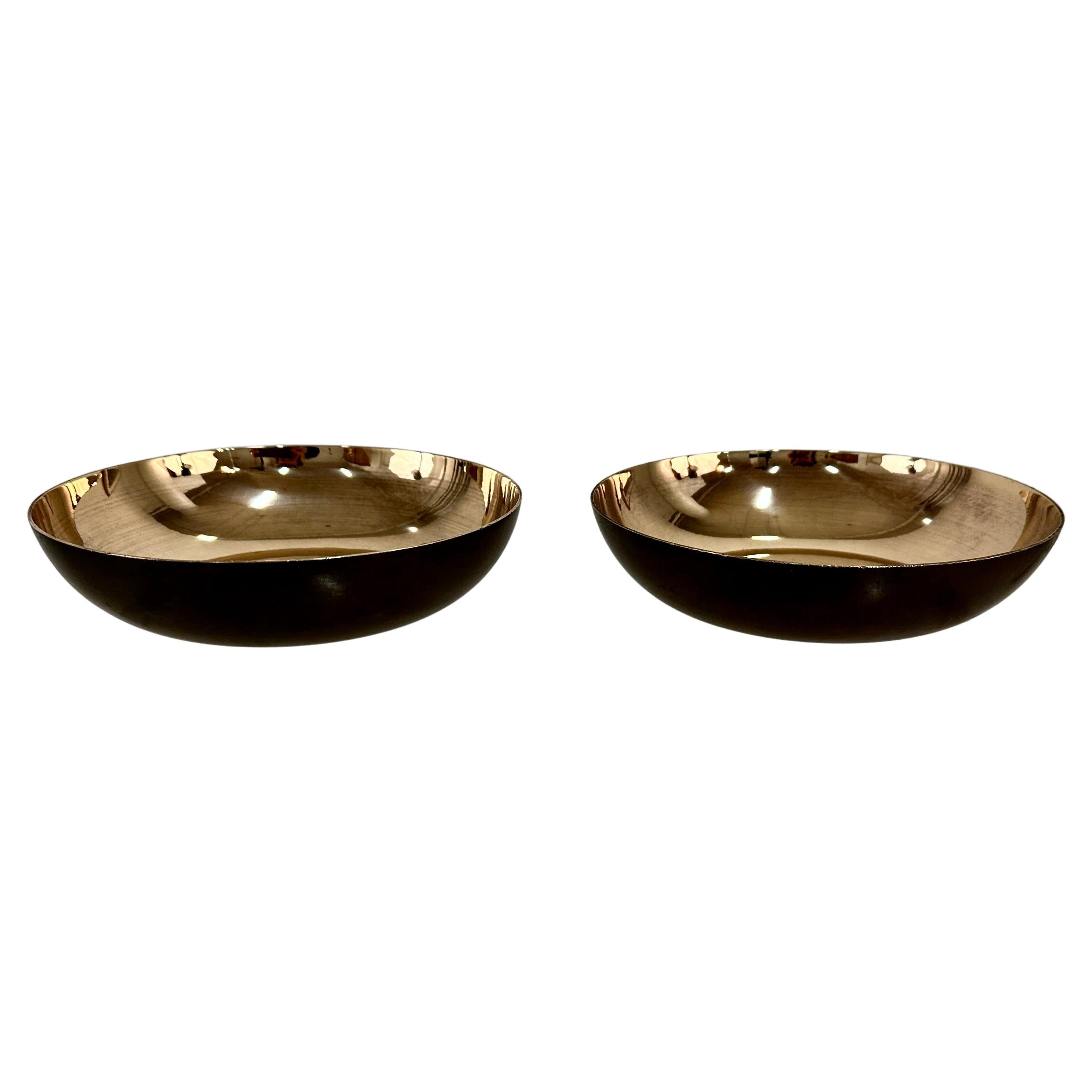 Signed Carl Sorensen Pair of Bronze Bowls, Circa 1930s For Sale