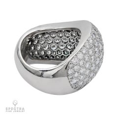 Signierter Cartier Diamant Demi Bombe Ring