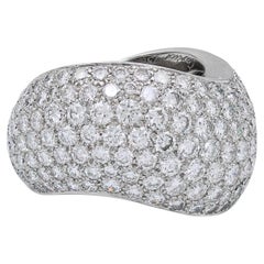 Signed Cartier Diamond Demi Bombe Ring
