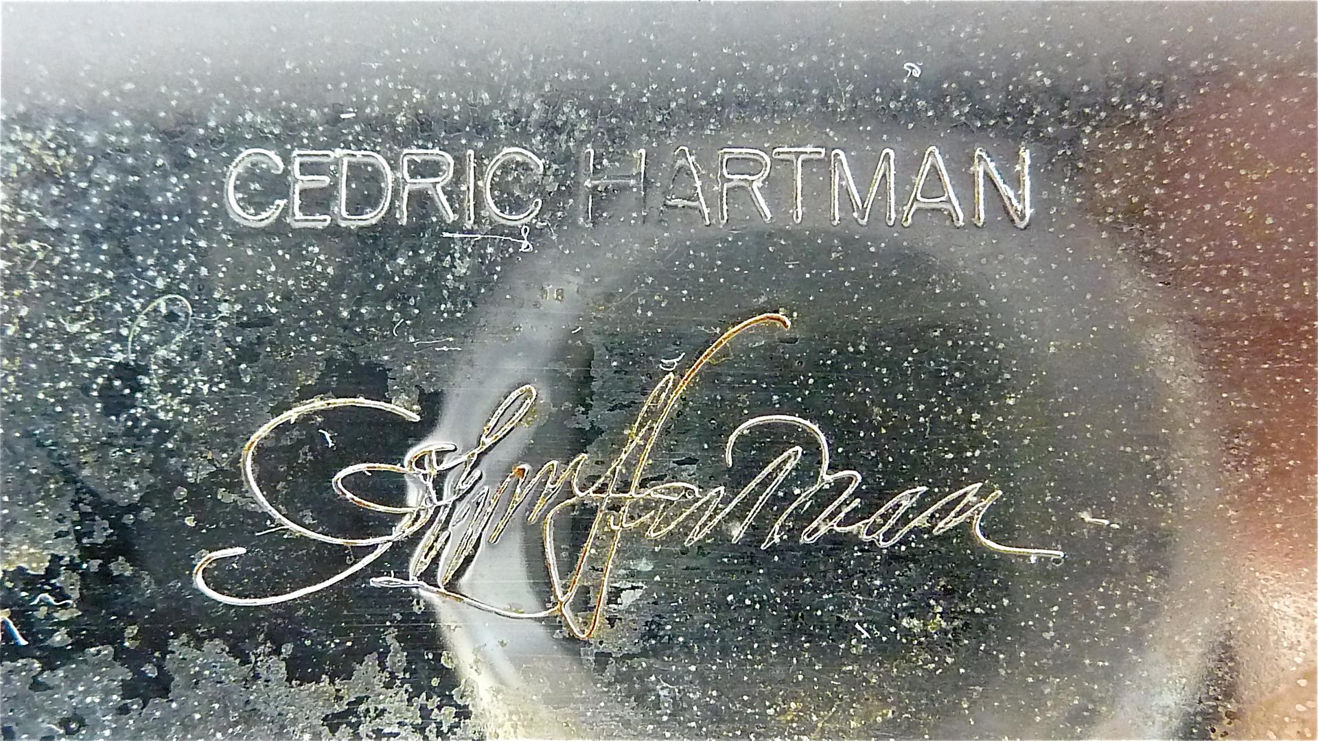 Signed Cedric Hartman Floor Lamp Chrome Steel Acrylic Lucite, 1970s 8