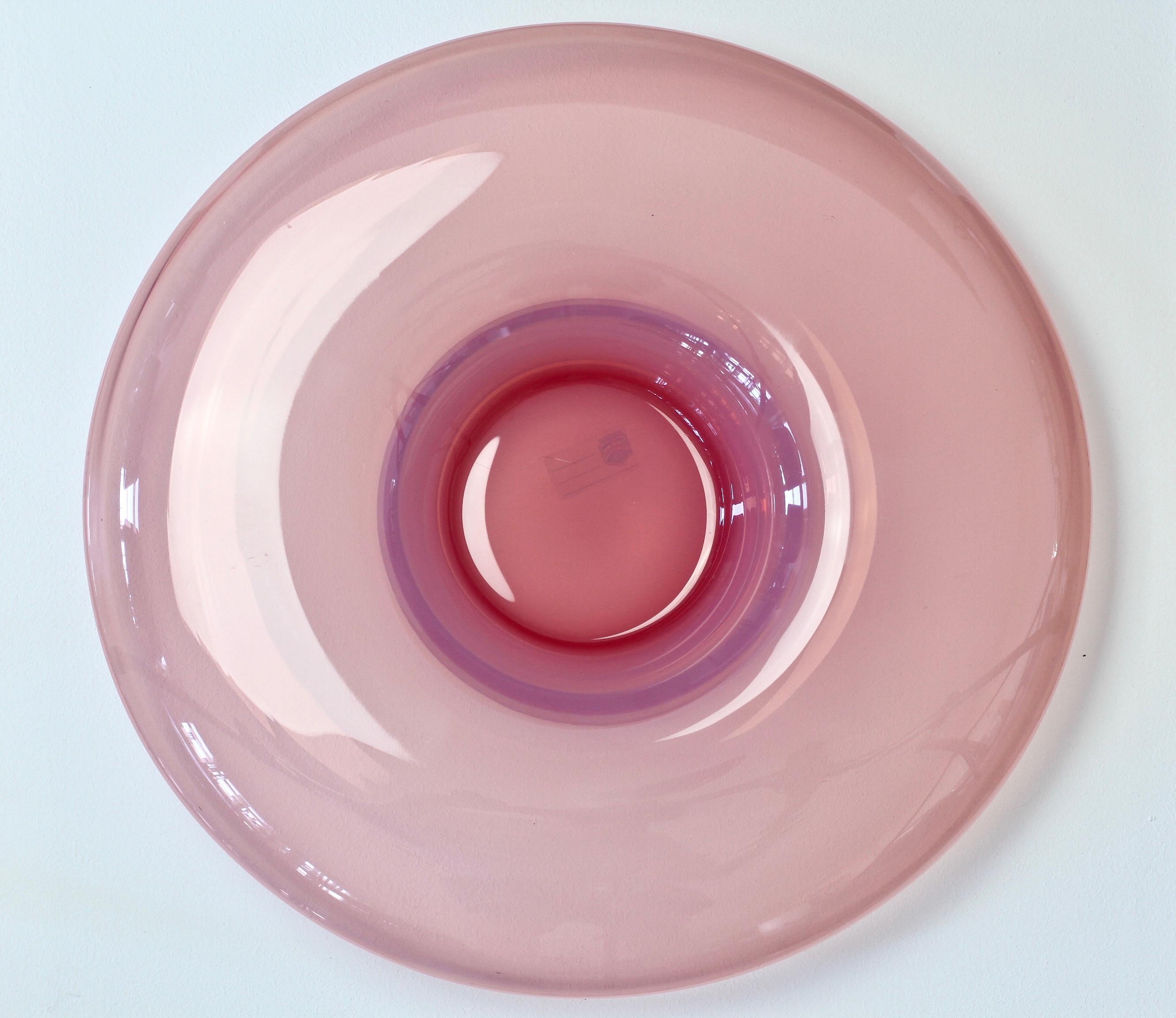 Signed Cenedese Murano Glass Set / Ensemble Vibrantly Coloured Glass Bowls Vases 9