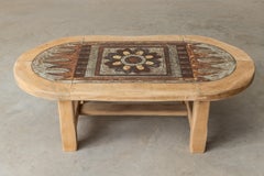 Signed Ceramic Coffee Table by A. Picard, Vallauris, France, 1960s