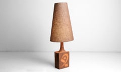 Signed Ceramic Lamp, France, circa 1960