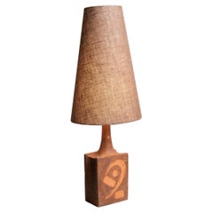 Signed Ceramic Lamp, France, circa 1960