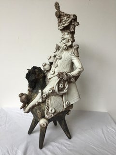 Signed Ceramic Russian Cossack on Horse