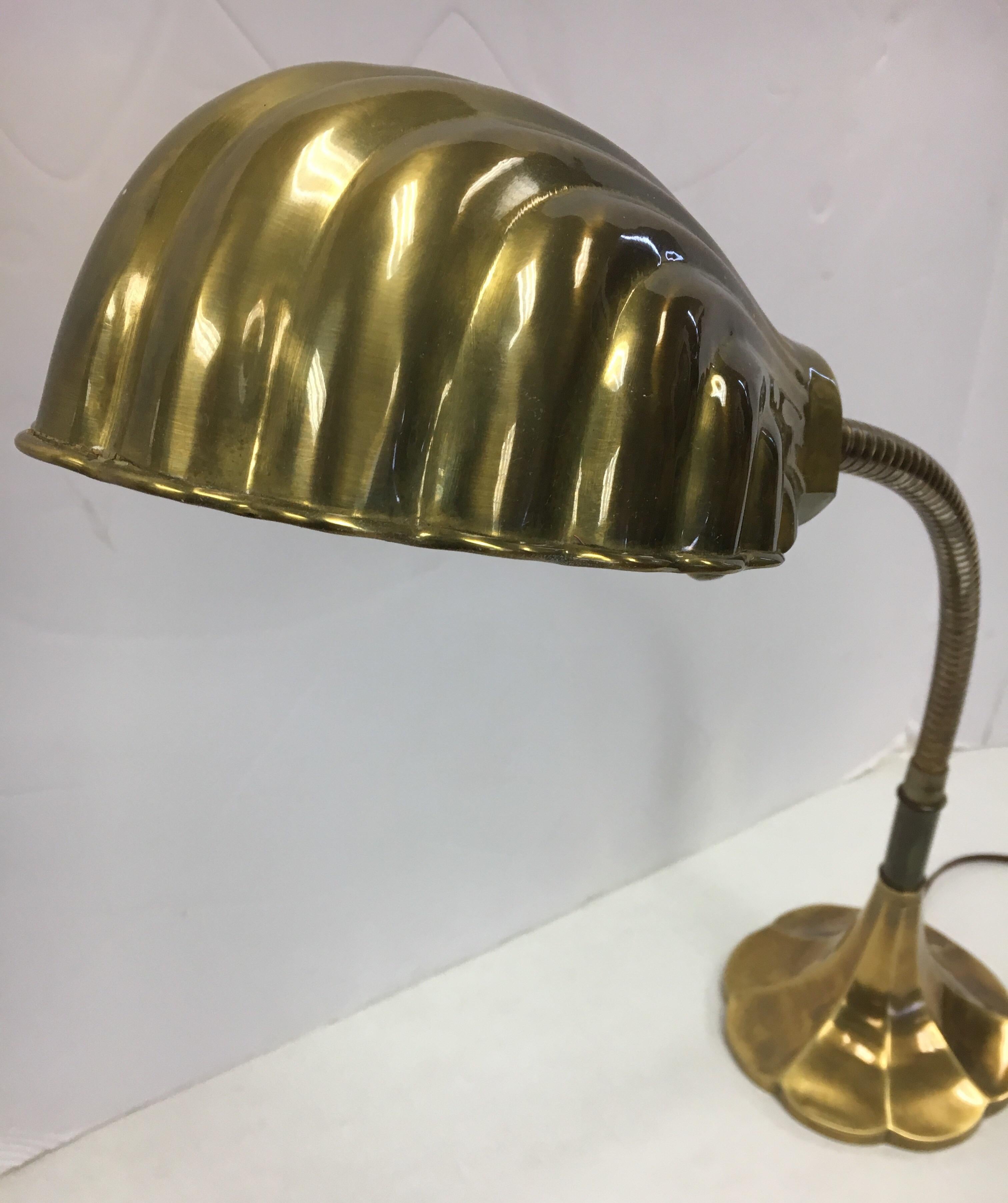 brass shell lamp