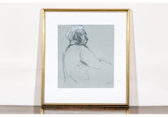 Signed Charcoal Portrait Of A Piano Player