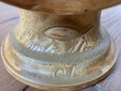 Signed Charlie West Late 20th Century Georgia Folk Art Pottery Rooster