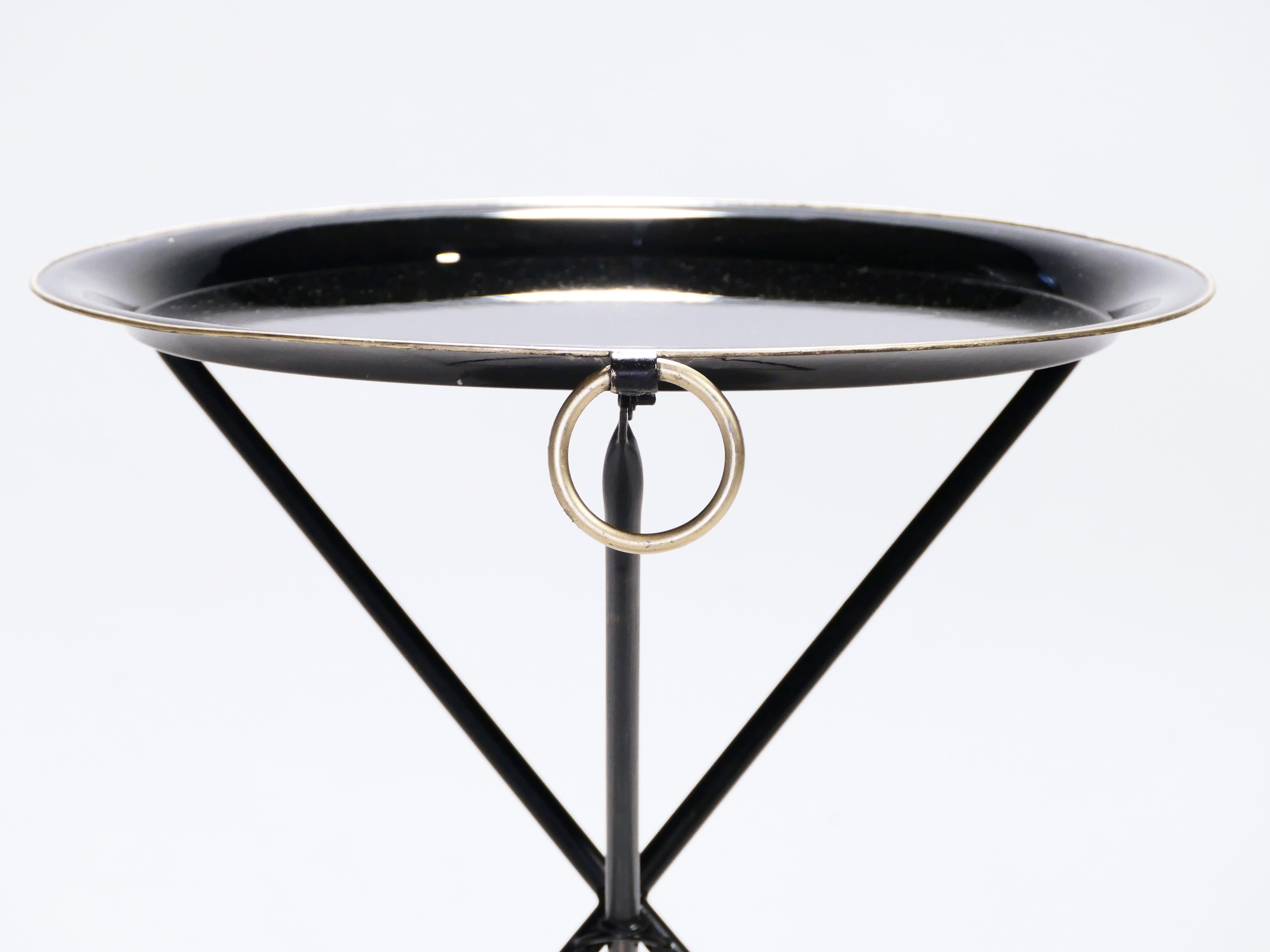 Signed Christian Dior Folding Side Table, 1970s 1