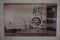 Signed Christo Project for Berlin offset print 1994 Germany.