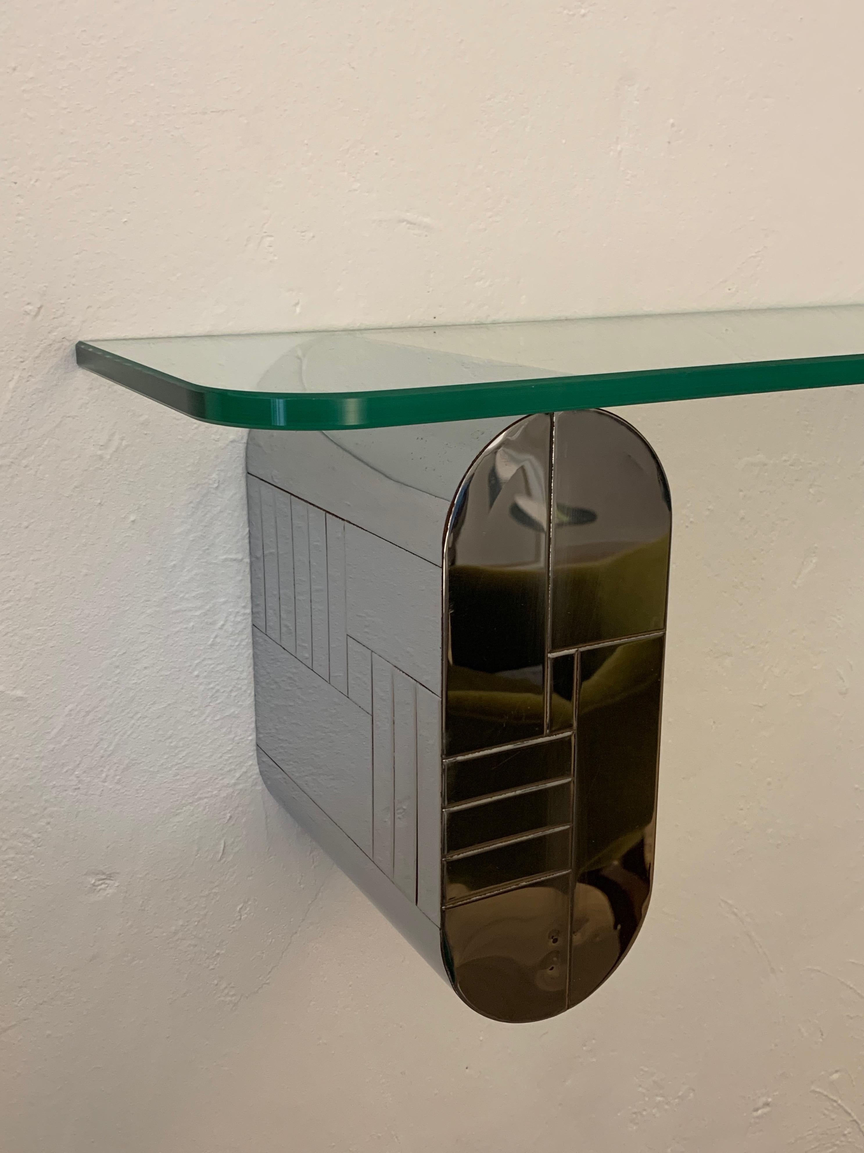 Signed Cityscape Wall Hanging Console by Paul Evans for Directional In Good Condition In Utrecht, NL